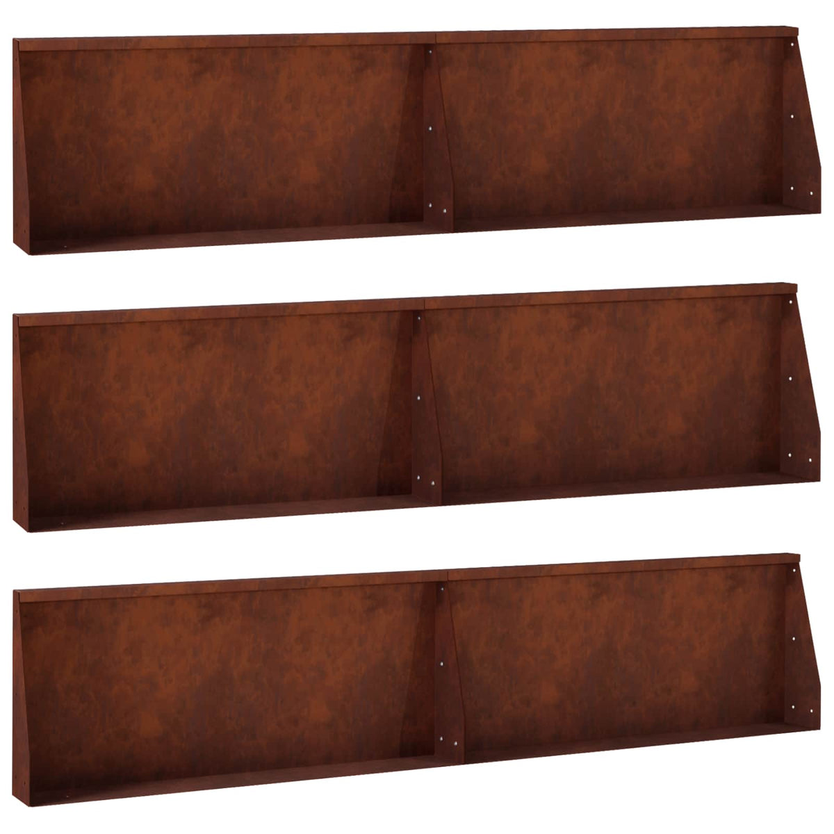 Mur De Soutènement 6 Pc Rouillé