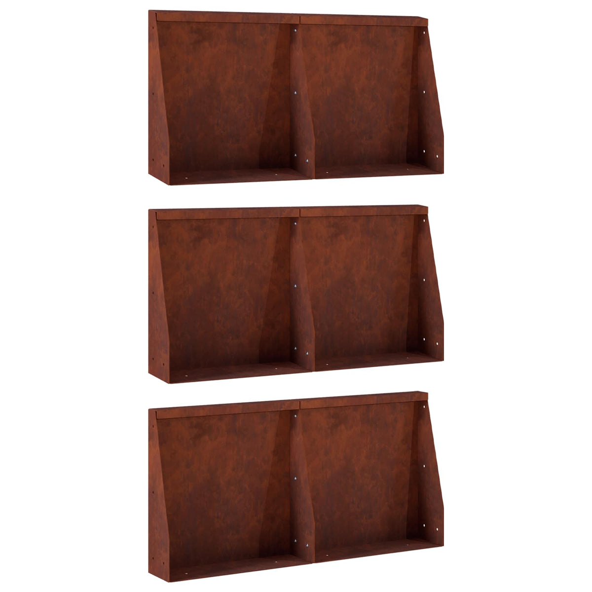 Mur De Soutènement 6 Pc Rouillé