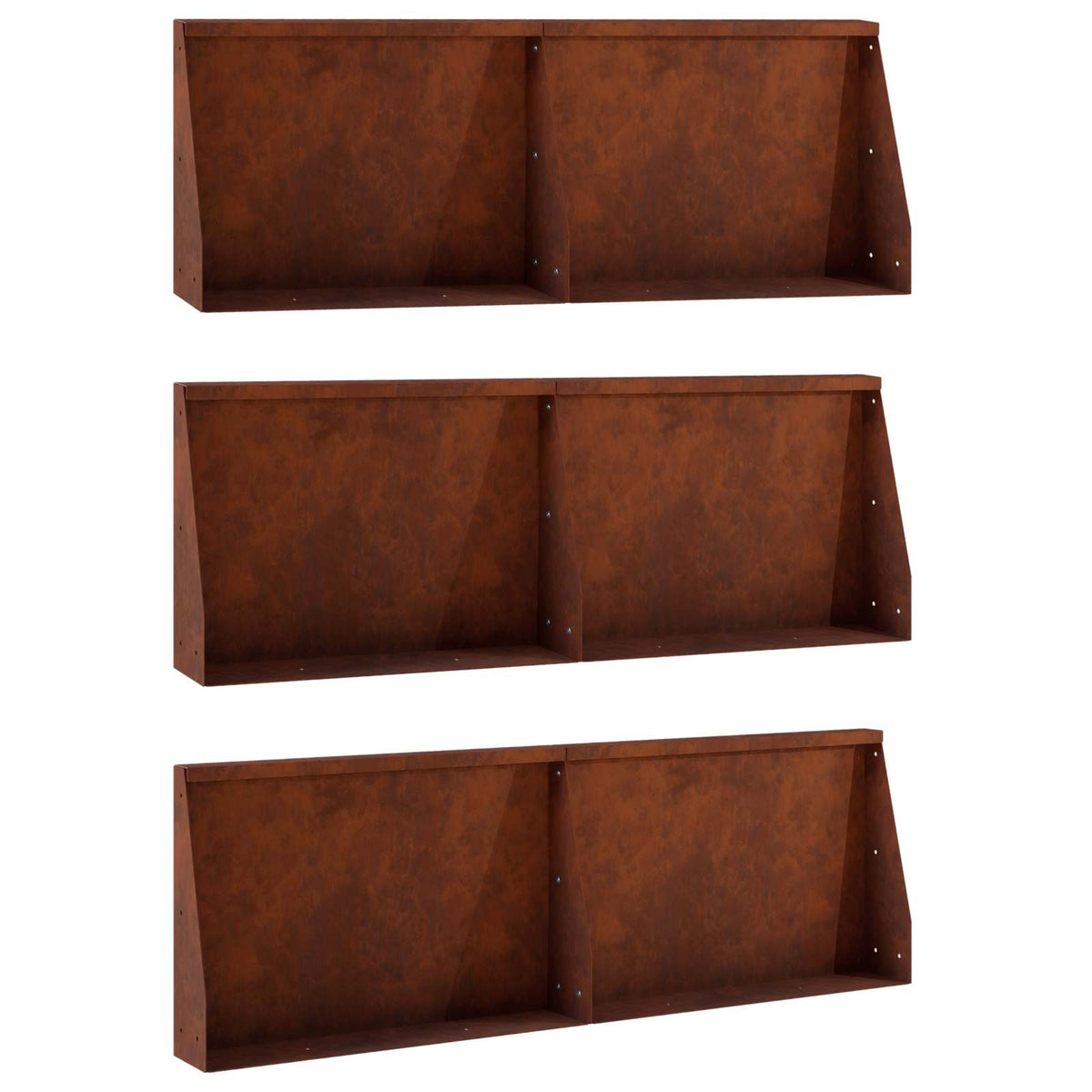 Mur De Soutènement 6 Pc Rouillé