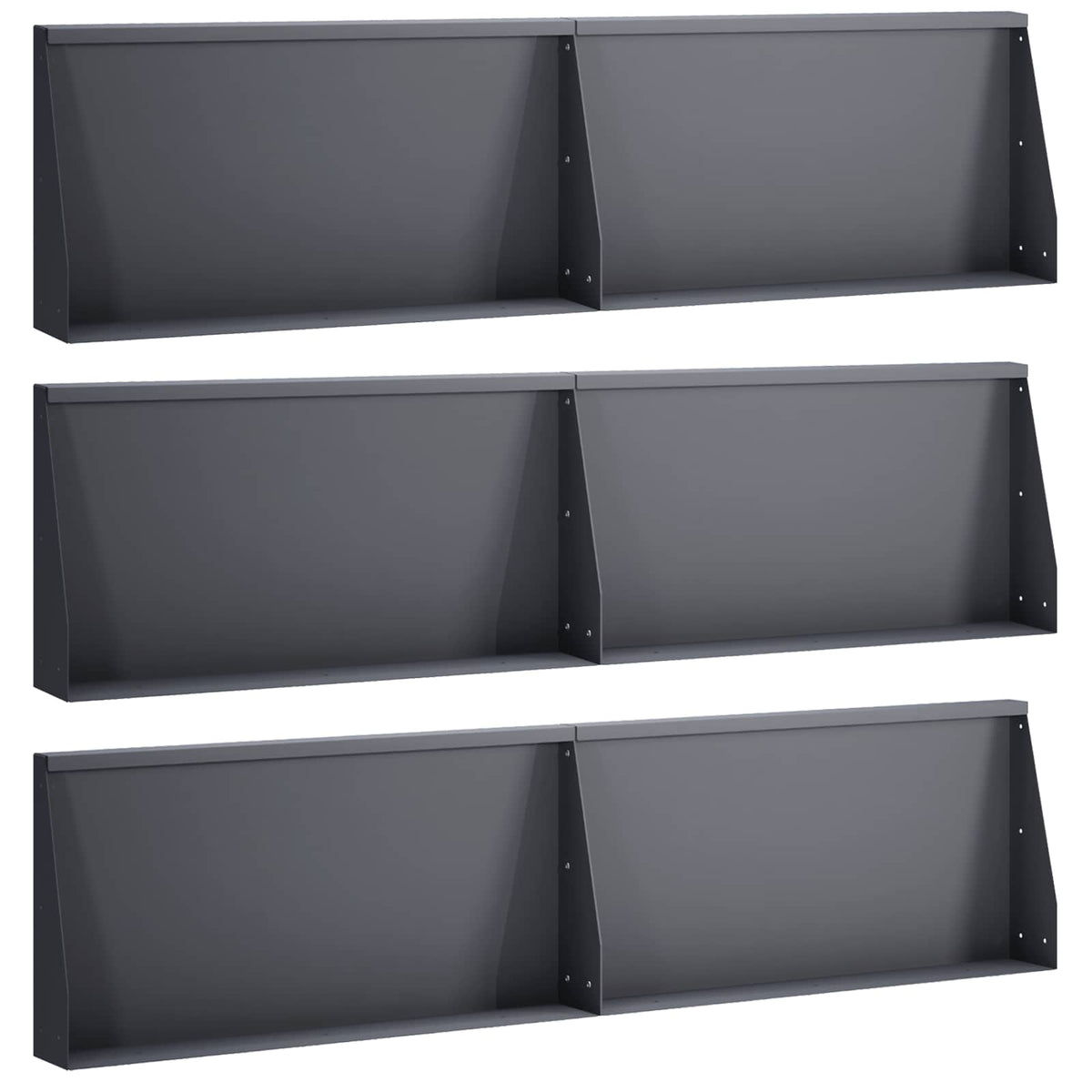 Mur De Soutènement 6 Pc Rouillé
