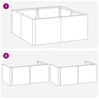 Mur De Soutènement 4 Pc Rouillé