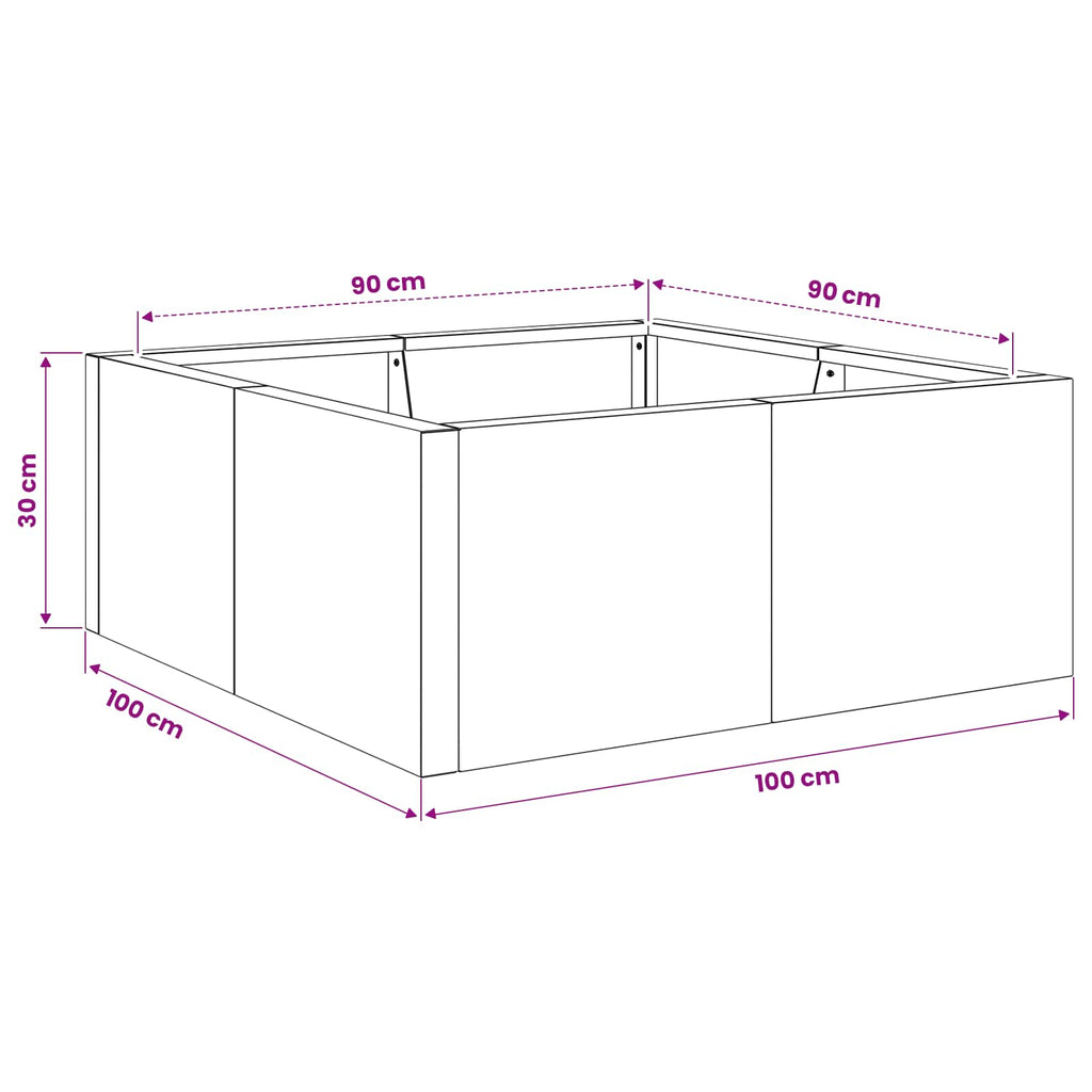Mur De Soutènement 4 Pc Rouillé