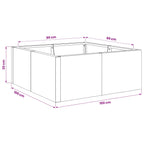 Mur De Soutènement 4 Pc Rouillé