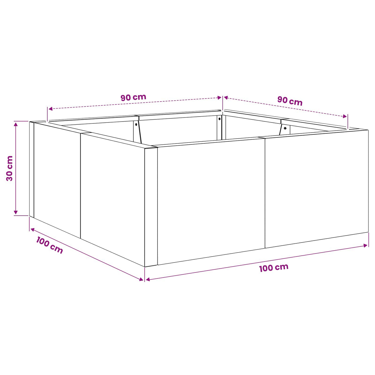 Mur De Soutènement 4 Pc Rouillé