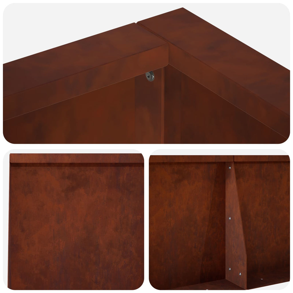 Mur De Soutènement 6 Pc Rouillé