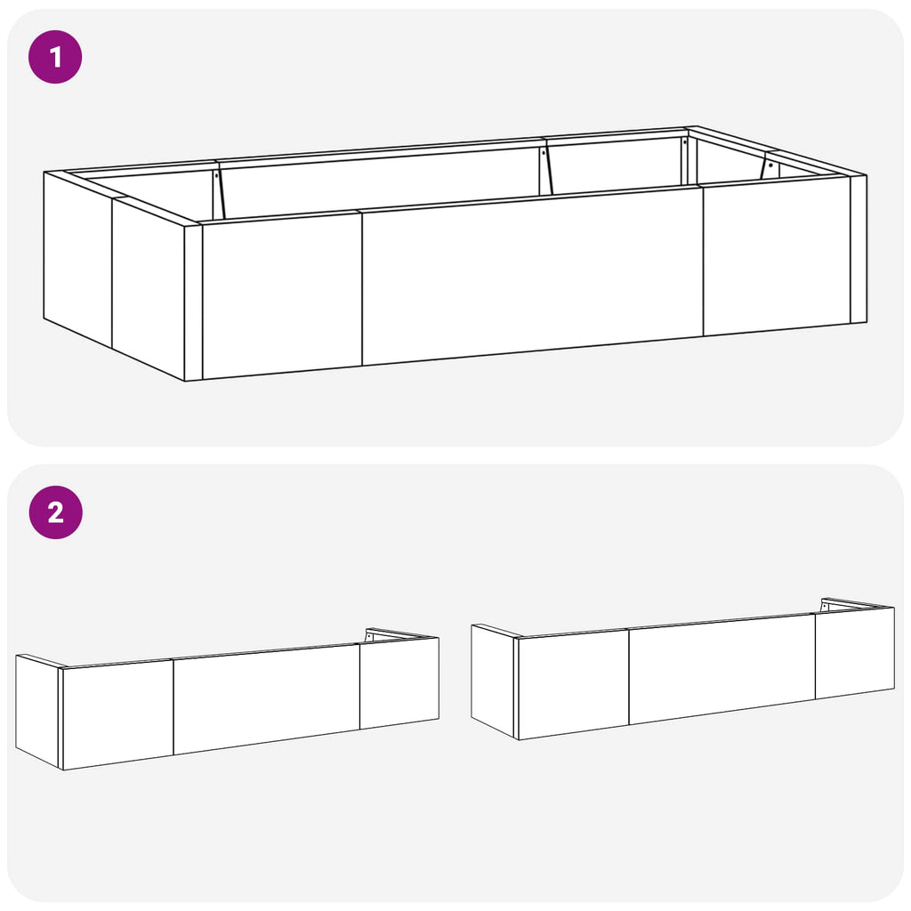 Mur De Soutènement 6 Pc Rouillé