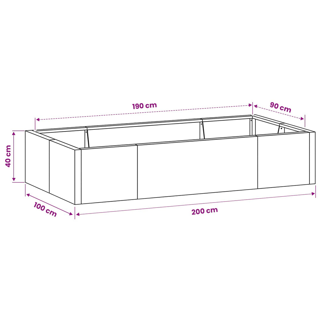 Mur De Soutènement 6 Pc Rouillé