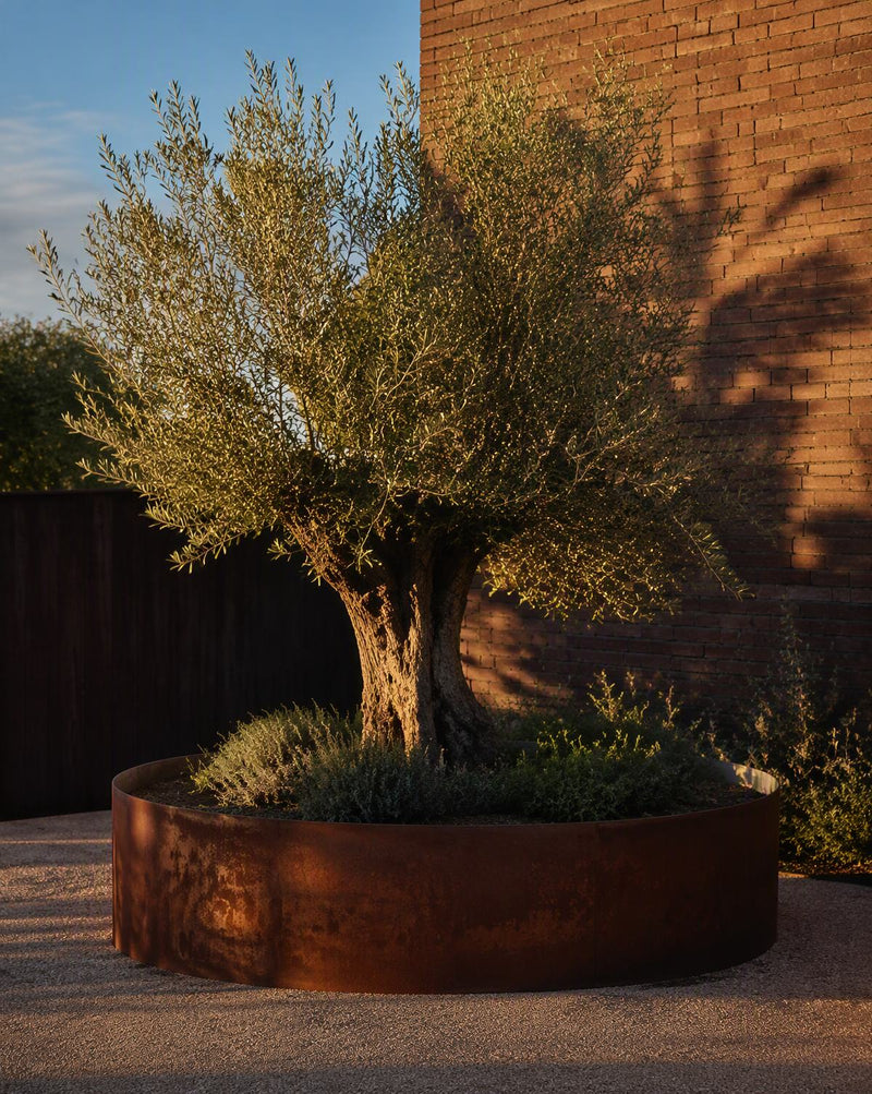 Jardinière en acier corten